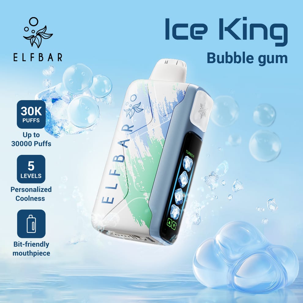 ELFBAR Ice King 30K Disposable Vape – 30,000 Puffs, 5% Nicotine, 20ml flavor image