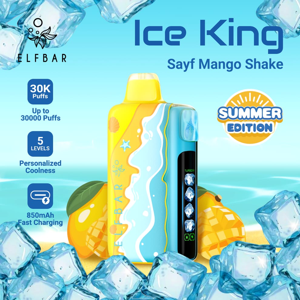 ELFBAR Ice King 30K Disposable Vape – 30,000 Puffs, 5% Nicotine, 20ml flavor image