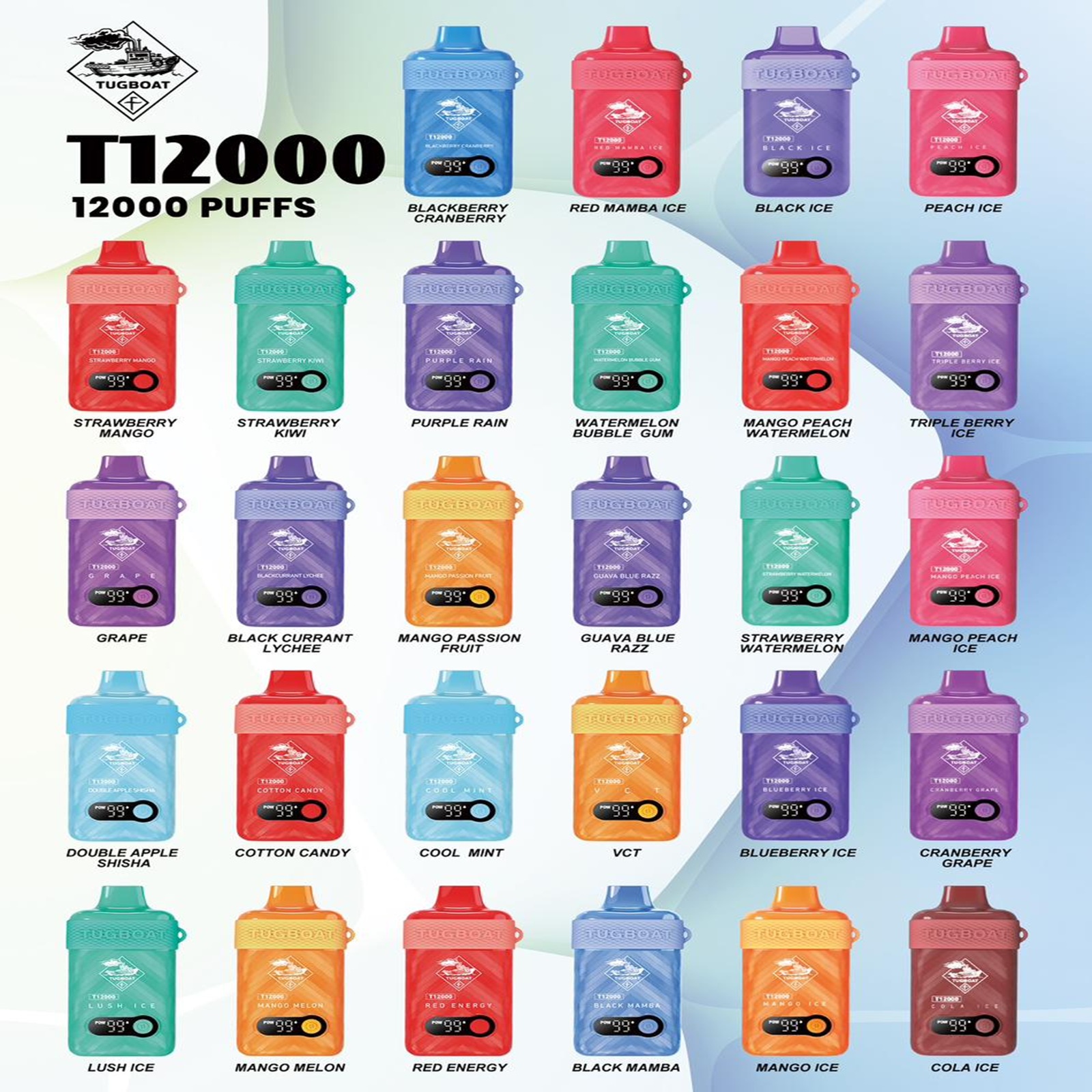 Tugvoat T 12000 Puffs Disposable Vape – 50mg Nicotine | UAE Premium Vape