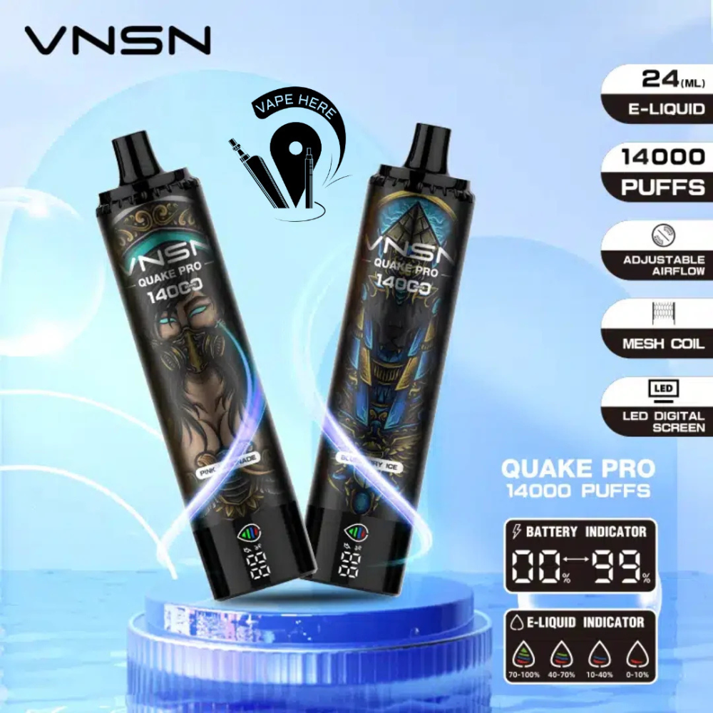 VNSN Quake Pro 14,000 Puffs Disposable Vape – 50mg Nicotine Dubai Emirates